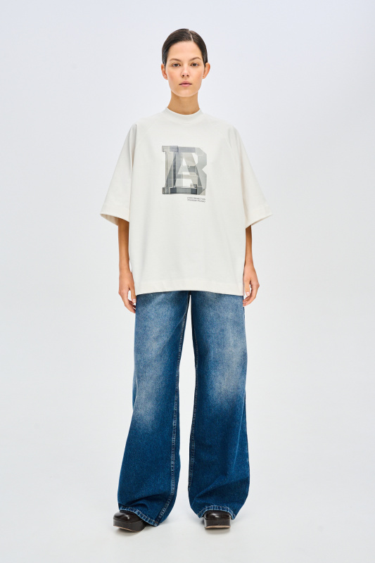 Футболка с рукавом реглан LB WHITE